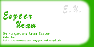 eszter uram business card